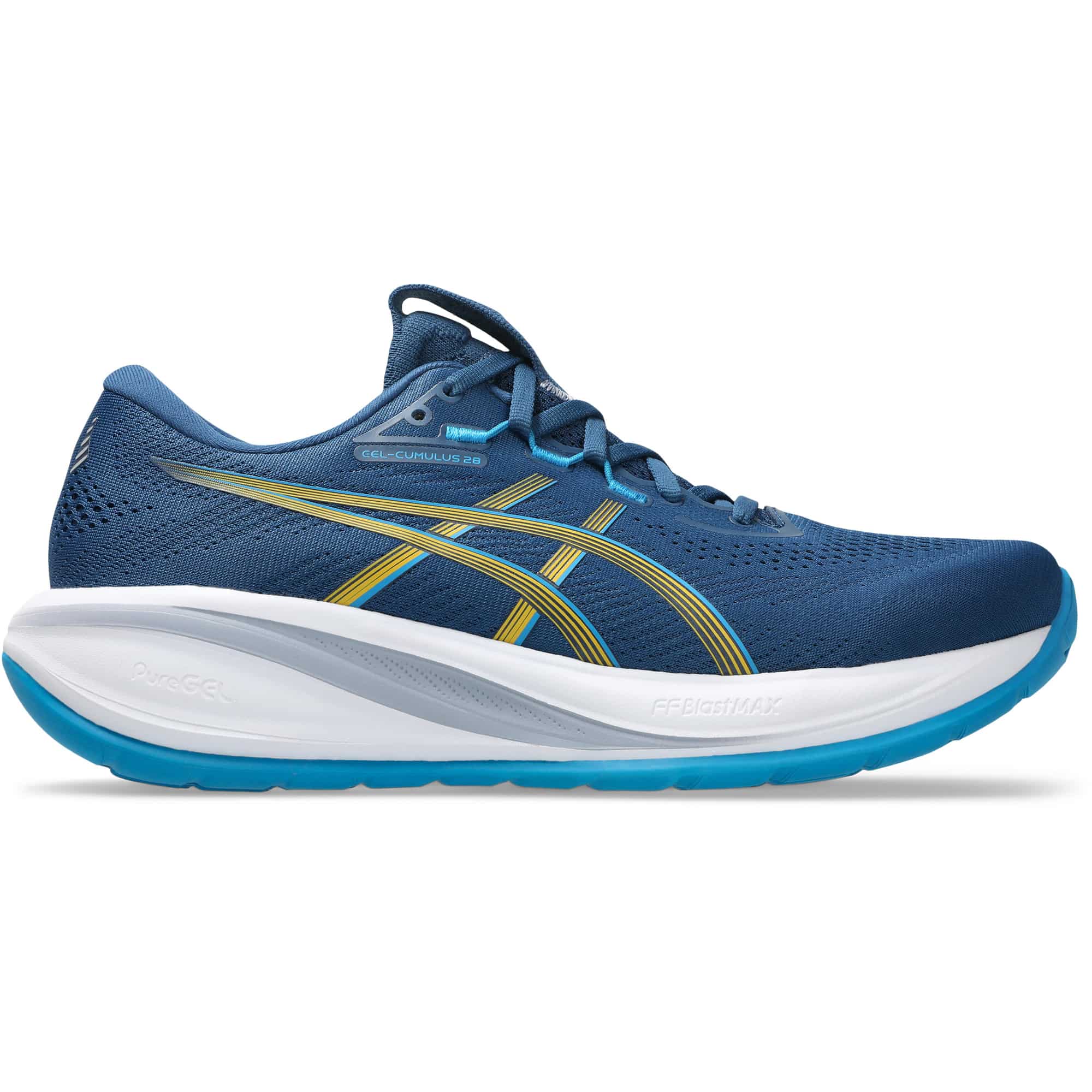 Asics Herren Gel Cumulus 28 Laufschuh blau-gelb 47