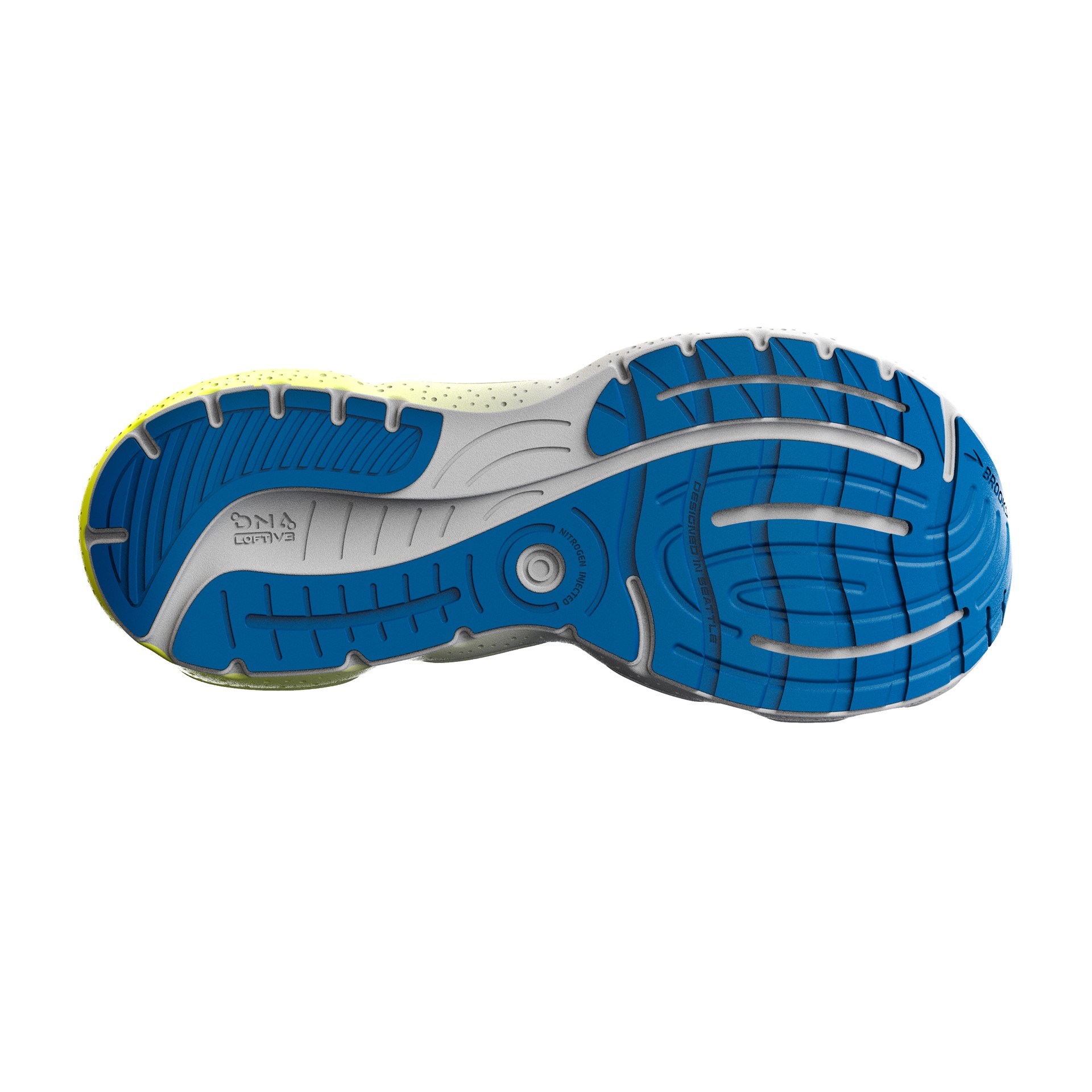 Brooks Herren Glycerin 20 Laufschuh blau-weiß-gelb 47.5