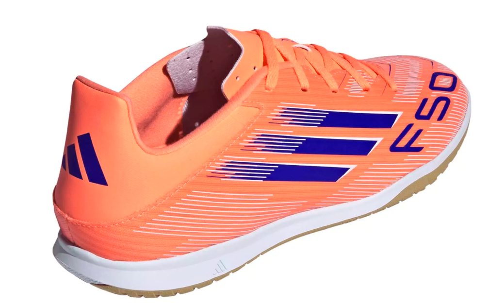 Adidas Herren F50 Club Fußballschuh Hallenfußballschuh neonorange blau 44