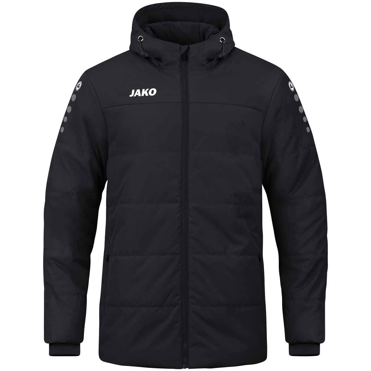 Jako Herren Team Coachjacke Kapuzenjacke schwarz XXL