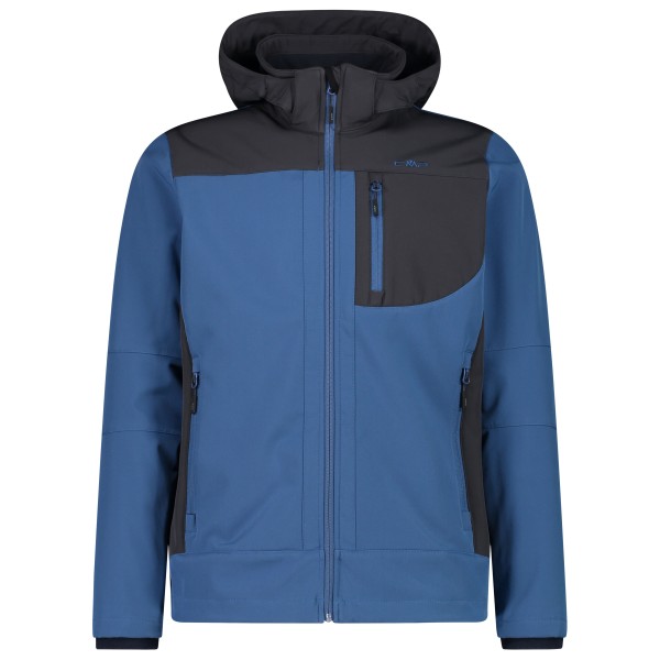 CMP Herren Zip Hood Jacke Softshelljacke blau, anthrazit