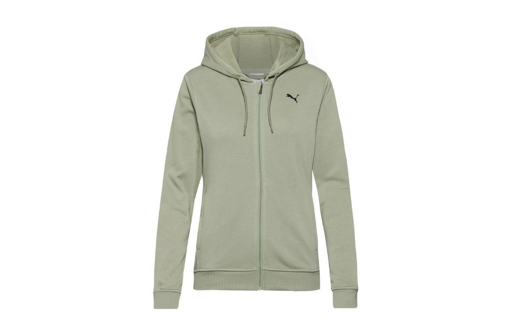 Puma Damen TAD Essential FT FZ Trainingsjacke Freizeitjacke grün