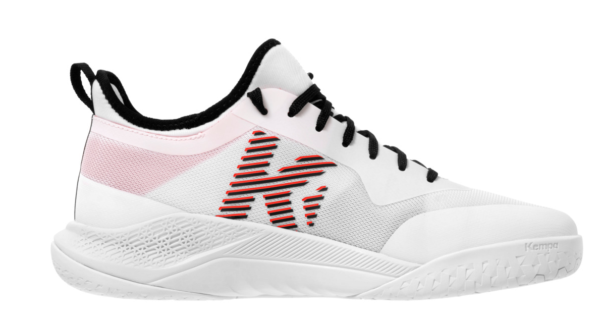 Kempa Kinder Kourtfly Junior Handballschuh weiß schwarz rot 38