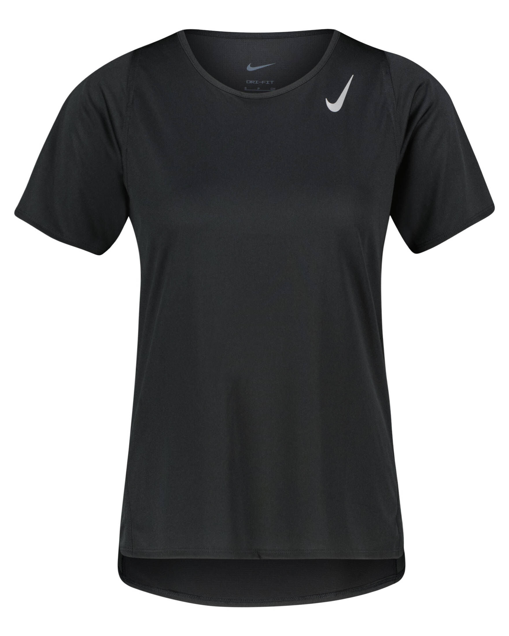 Nike Damen Dri-Fit Race Short Sleeve Top Laufshirt schwarz XL