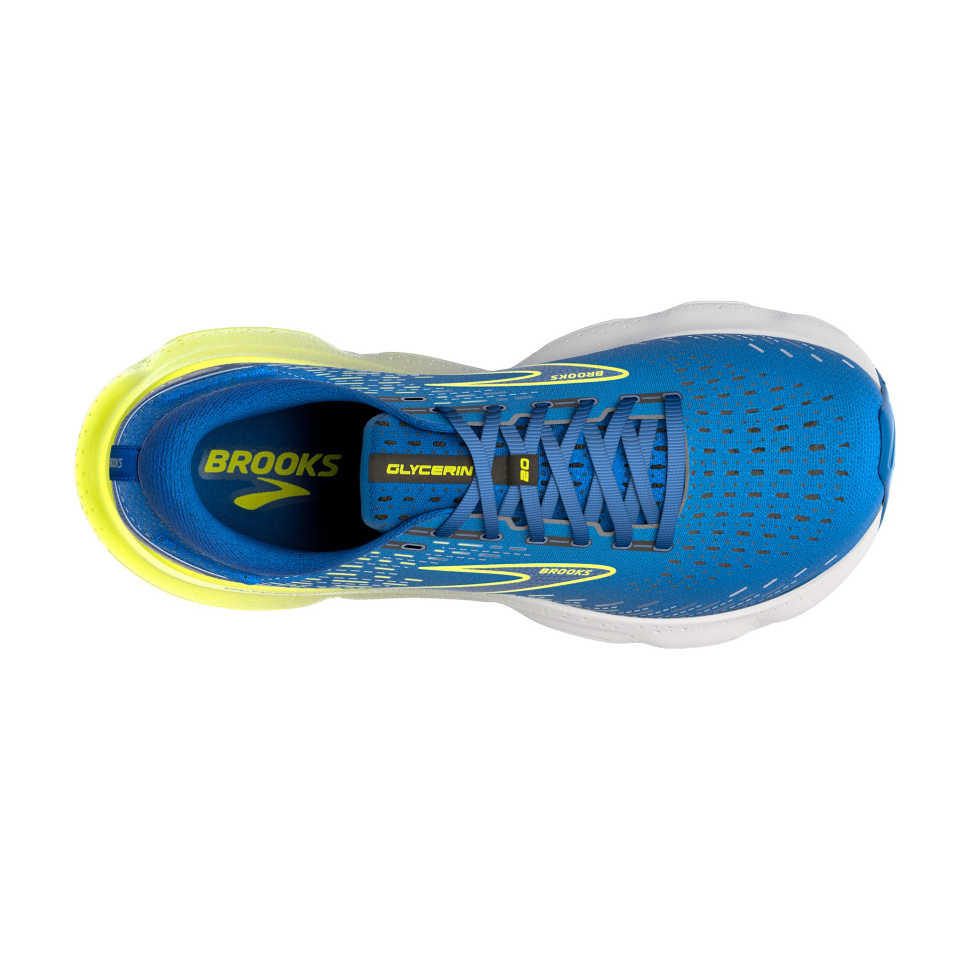 Brooks Herren Glycerin 20 Laufschuh blau-weiß-gelb 47.5