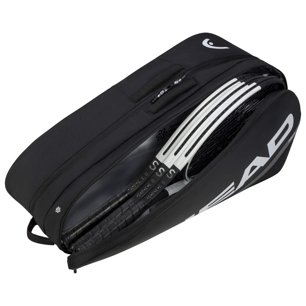 Head Tour Racquet Bag L 9er Schlägertasche Tennistasche schwarz-weiß