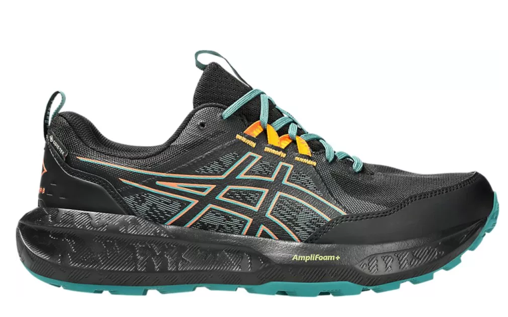 Asics Herren Gel- Sonoma 8 GTX Laufschuh Trailrunningsschuh schwarz orange petrol