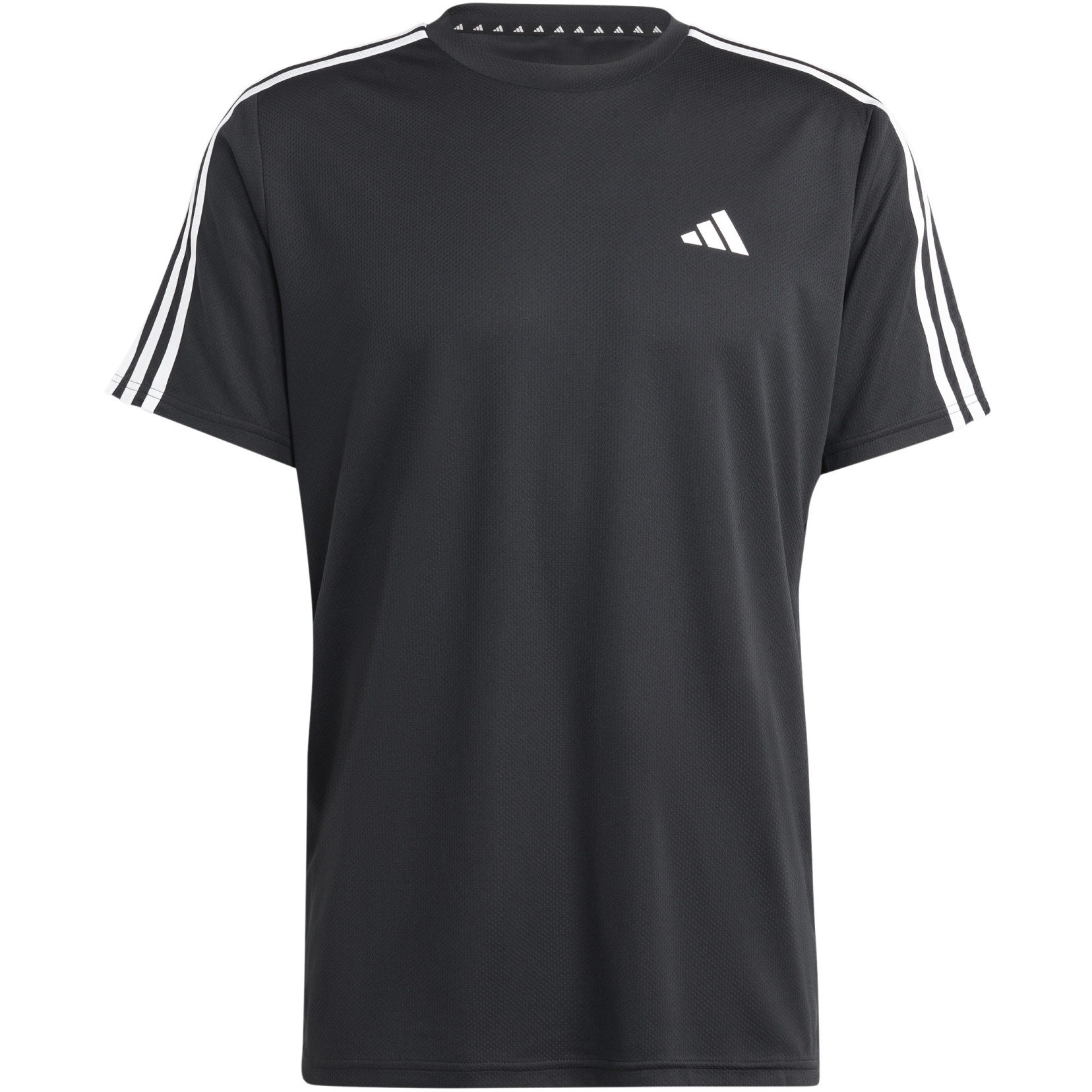 Adidas Herren Train Essentials Base 3-Stripes T-Shirt Sportshirt schwarz-weiß XL