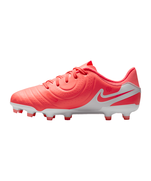 Nike Kinder Tiempo Legend 10 Academy FG/MG Fußballschuh neon- coral, weiß 38,5