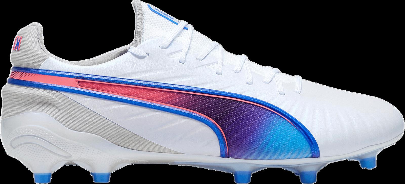 Puma Herren King Ultimate FG/AG Fußballschuh weiß-blau-rot 45