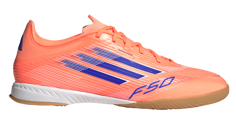 Adidas Herren F50 League Fußballschuh Fußballhallenschuh neonorange blau 47 1/3