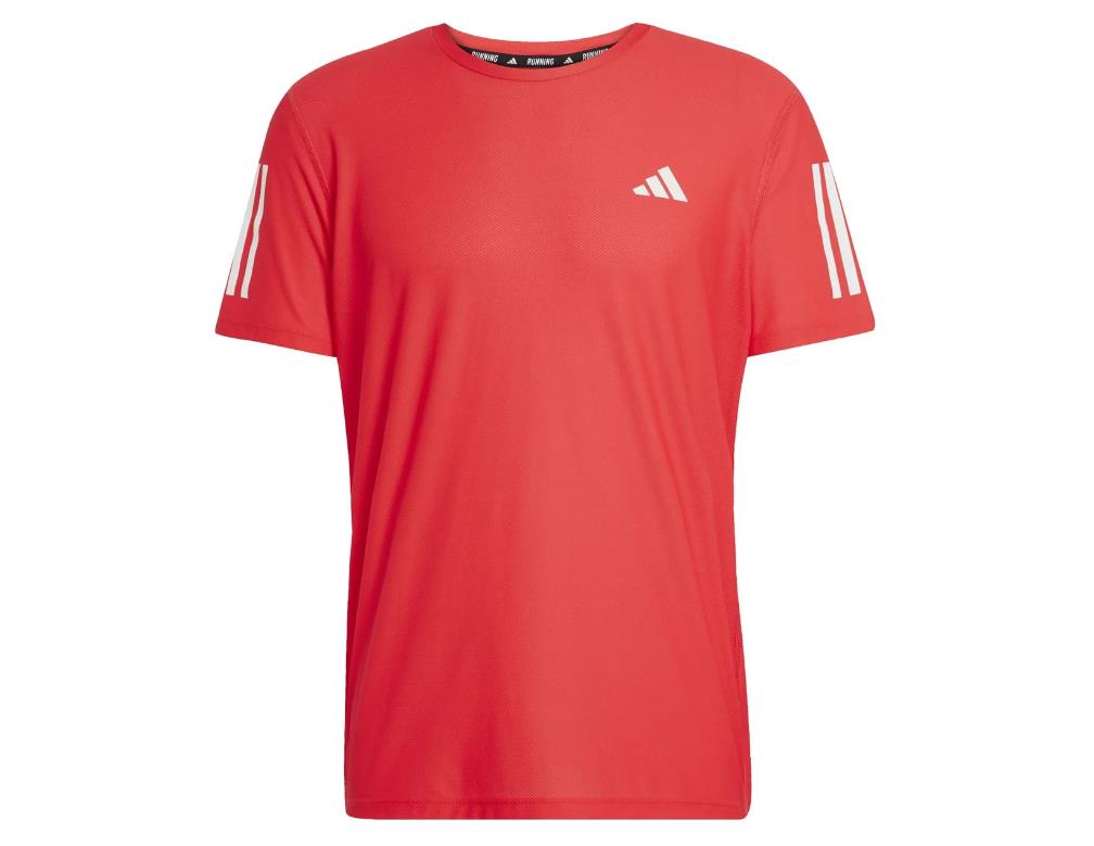 Adidas Herren Own the Run T Shirt Trainingsshirt rot weiß