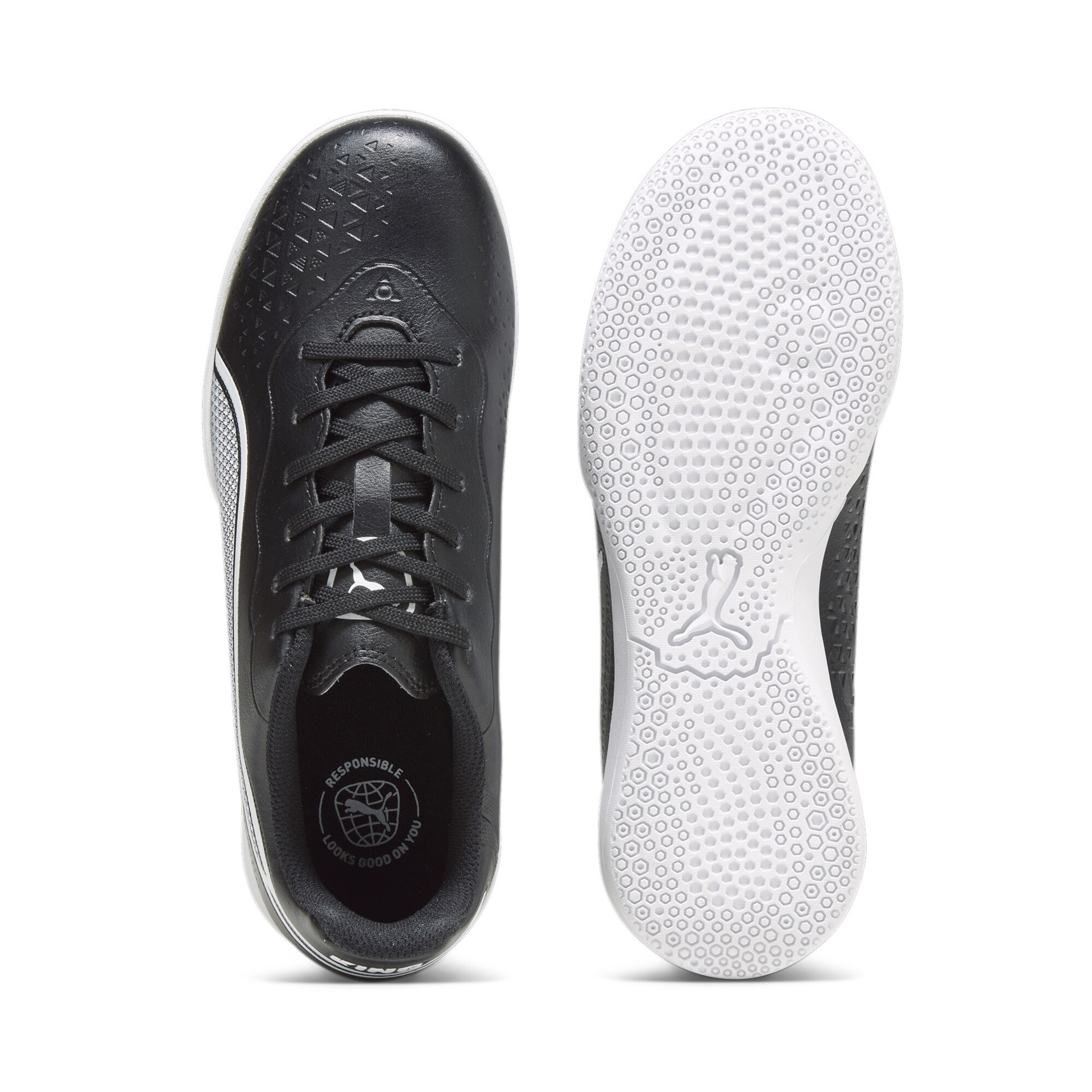 Puma Kinder King Match IT Fußballschuh Hallenschuh schwarz-weiß