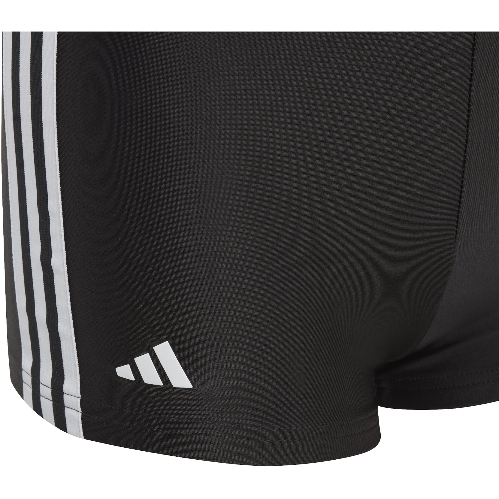 Adidas Kinder 3 Streifen Boxer Badehose Badeshort schwarz-weiß 176