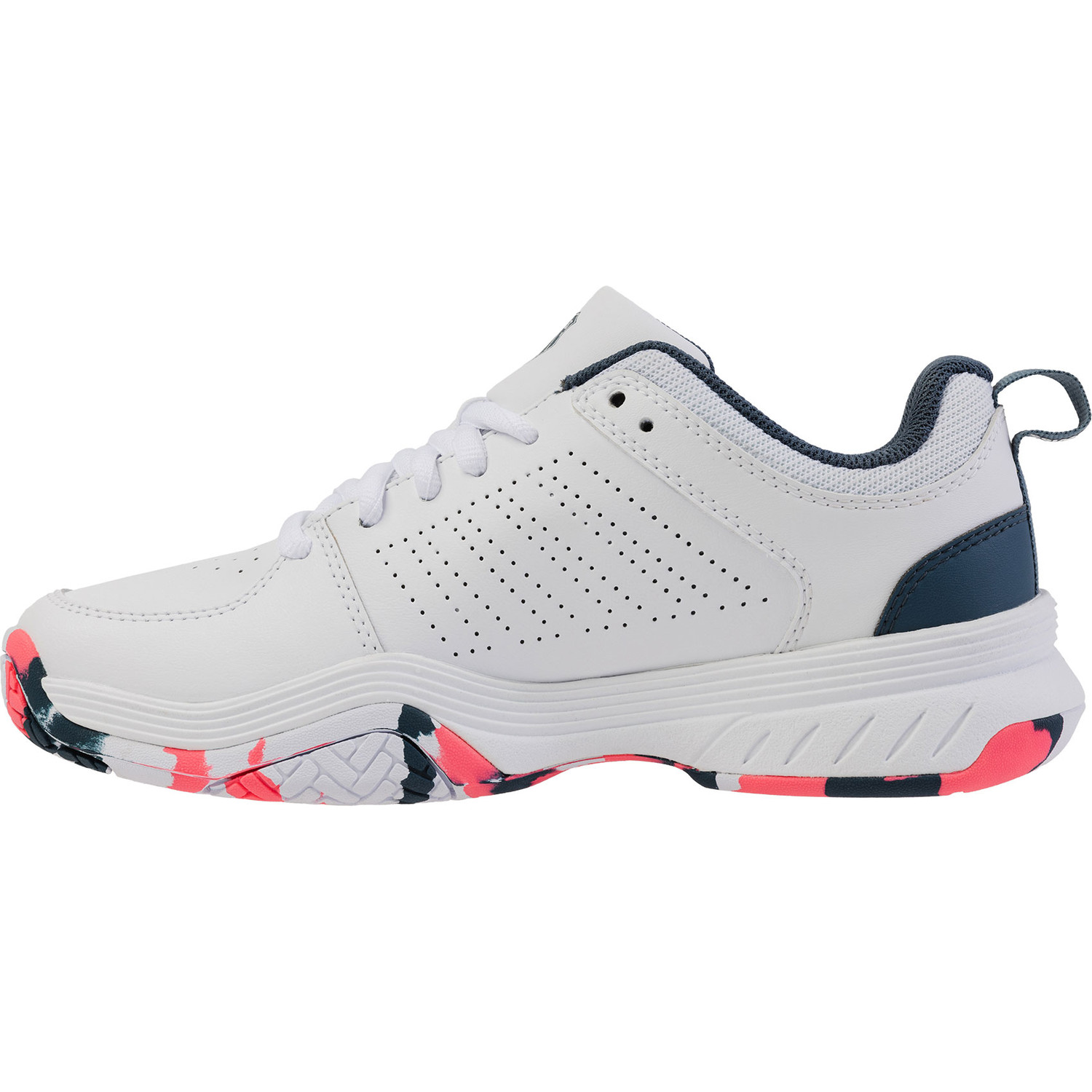 K- Swiss Kinder Court Express 2 Tennisschuh Sandplatzschuh weiß, blau, pink