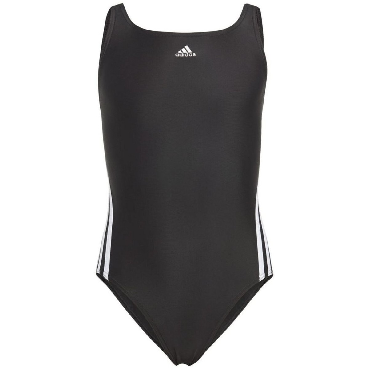 Adidas Mädchen 3-Streifen Swimsuit Badeanzug schwarz-weiß 170