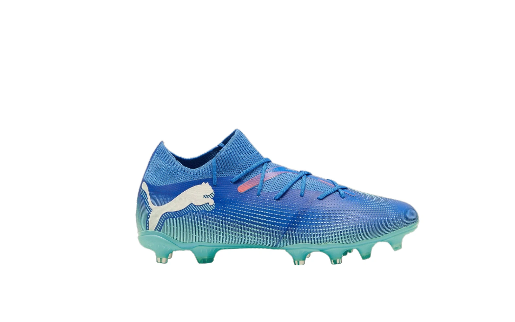 Puma Herren Future 7 Match FG/AG Fußballschuh blau-mint-weiß
