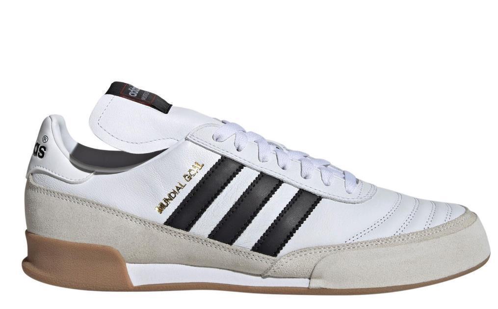 Adidas Herren Mundial GOAL Fußballschuh Hallenfußballschuh weiß beige schwarz 46 2/3