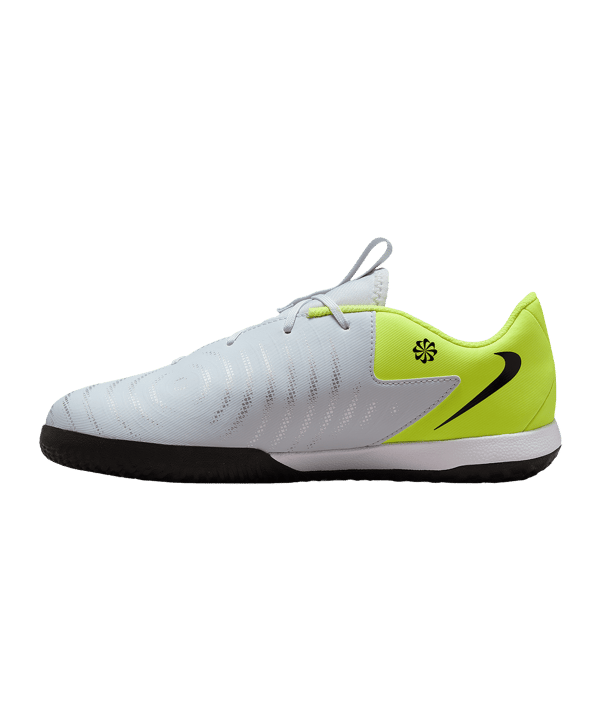 Nike Junior Phantom GX 2 Academy Fußballschuh Hallenschuh grau, gelb, schwarz 35,5