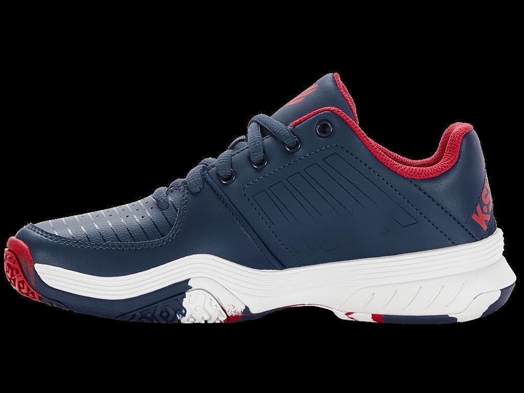 K-Swiss Kinder Court Express Omni All Court Tennisschuh dunkelblau-weiß-rot 39