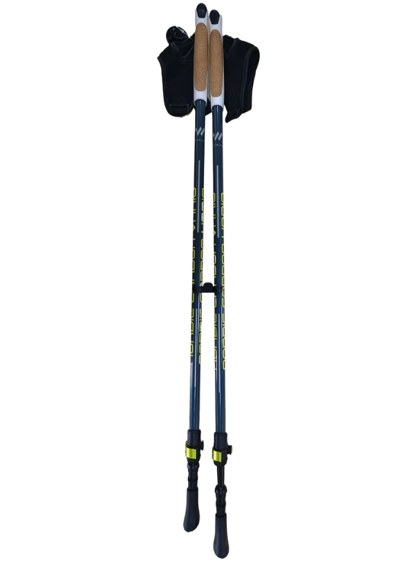 Witeblaze Carbon Vario Nordic Walking Stöcke grau gelb