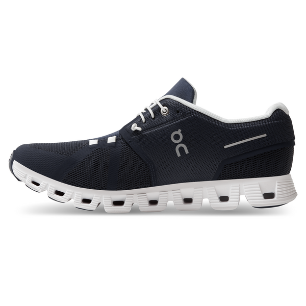 ON Herren Cloud 5 Laufschuh Freizeitschuh dunkelblau-weiß 43