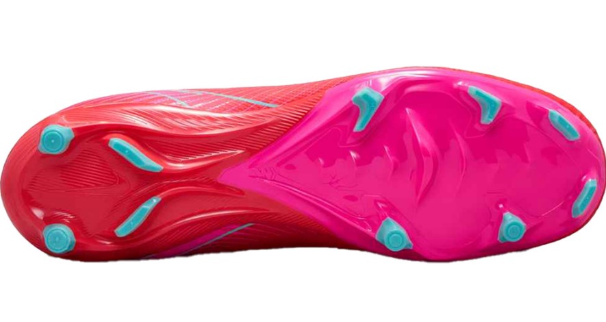 Nike Herren Zoom Superfly 10 Academy FG/MG Fußballschuh rot, pink, türkis 45
