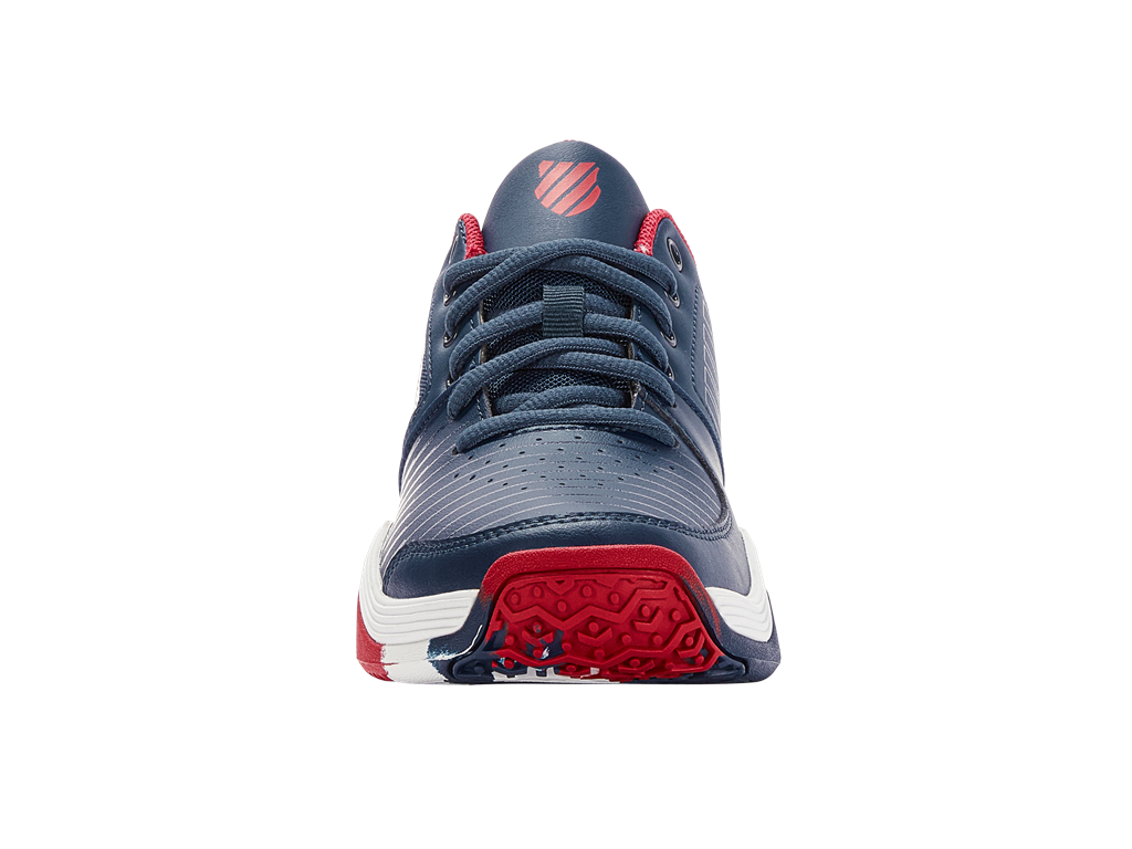K-Swiss Kinder Court Express Omni All Court Tennisschuh dunkelblau-weiß-rot 39