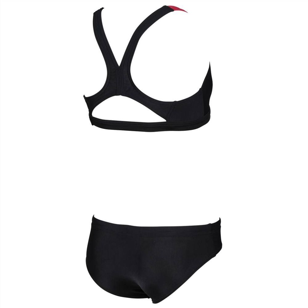 Arena Mädchen Thrice JR Bikini Zweiteiler schwarz-rot 164