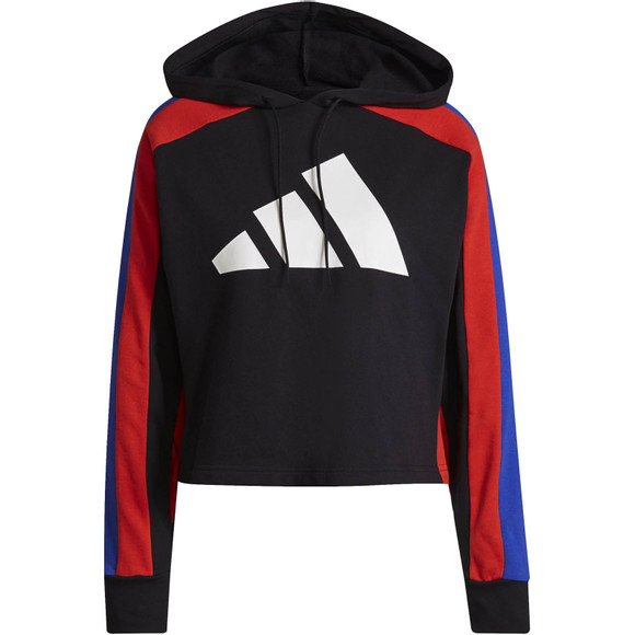 Adidas Damen Big Logo Trainingsanzug Tracksuit schwarz-rot-blau L