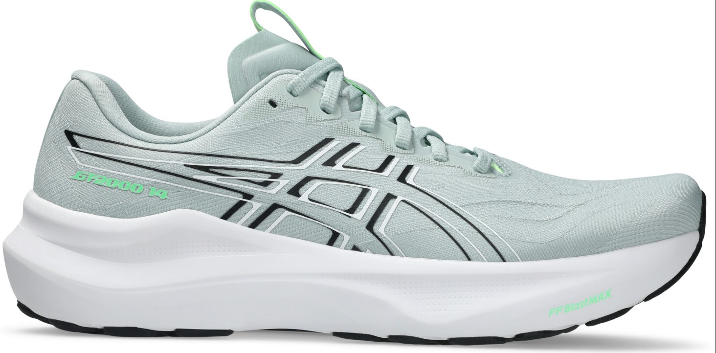 Asics Herren GT-2000 14 Laufschuh gestützt grün-weiß 45