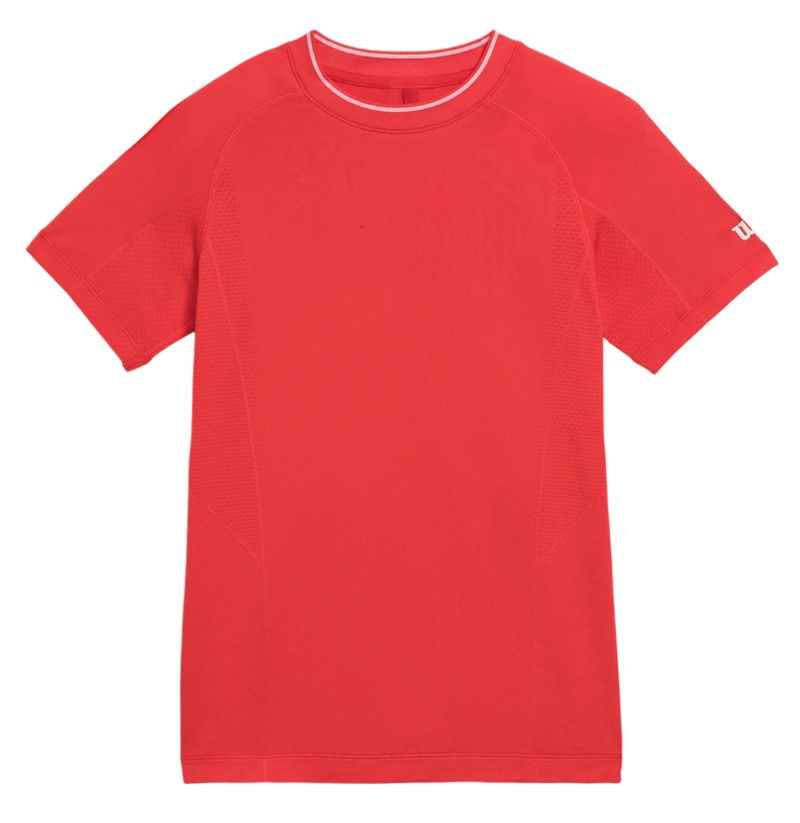 Wilson Kinder Youth Team Seamless T- Shirt Tennisshirt rot