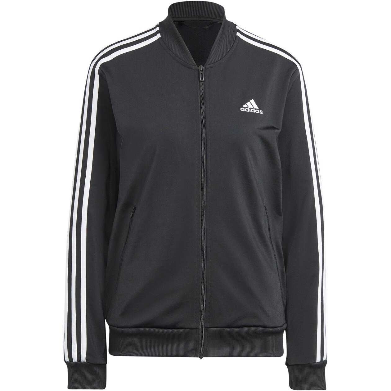 Adidas Damen 3 Streifen Trainingsanzug schwarz- weiß