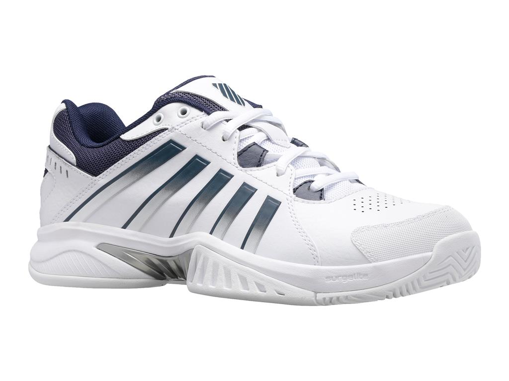 K-Swiss Herren Receiver V Tennissschuh weiß-dunkelblau-silber 39.5