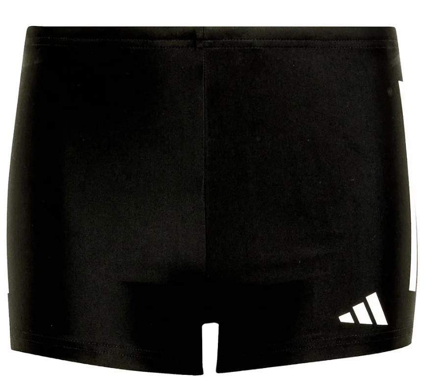 Adidas Kinder 3 Streifen Boxer Badehose schwarz weiß 140