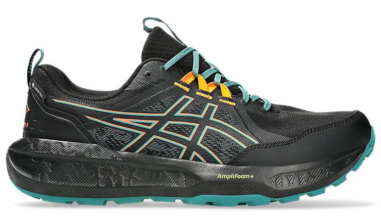 Asics Herren Gel- Sonoma 8 GTX Laufschuh Trailrunningsschuh schwarz orange petrol 48