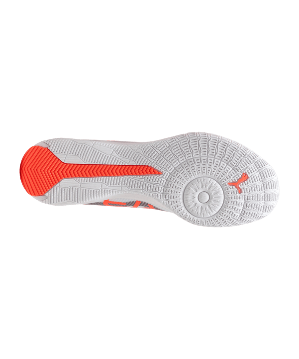 Puma Herren Ultra 5 Match IT Fußballschuh Hallenfußballschuh weiß, orange, schwarz