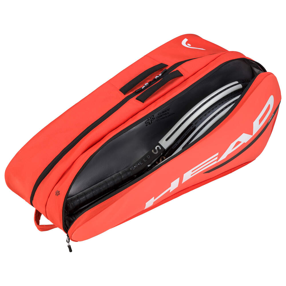 Head Tour Racquet Bag L 9er Schlägertasche Tennistasche rot-weiß
