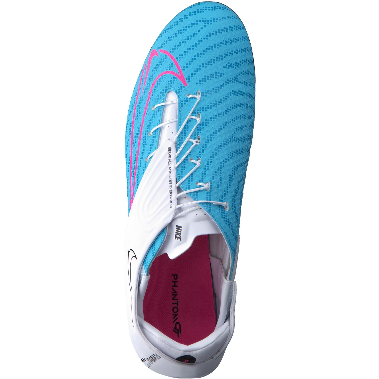 Nike Herren Phantom GT2 Academy Flyease Fussballschuh FG/AG blau-weiß-pink