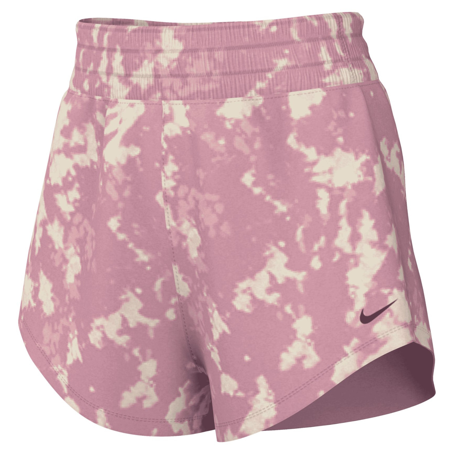Nike Damen One Dri-Fit MID-R Laufshort/Trainingsshort pink-weiß