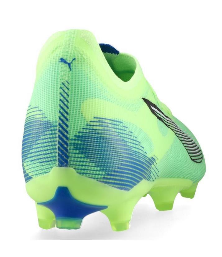 Puma Herren Ultra 5 Match FG/ AG Fußballschuh grün- weiß- blau 46,5