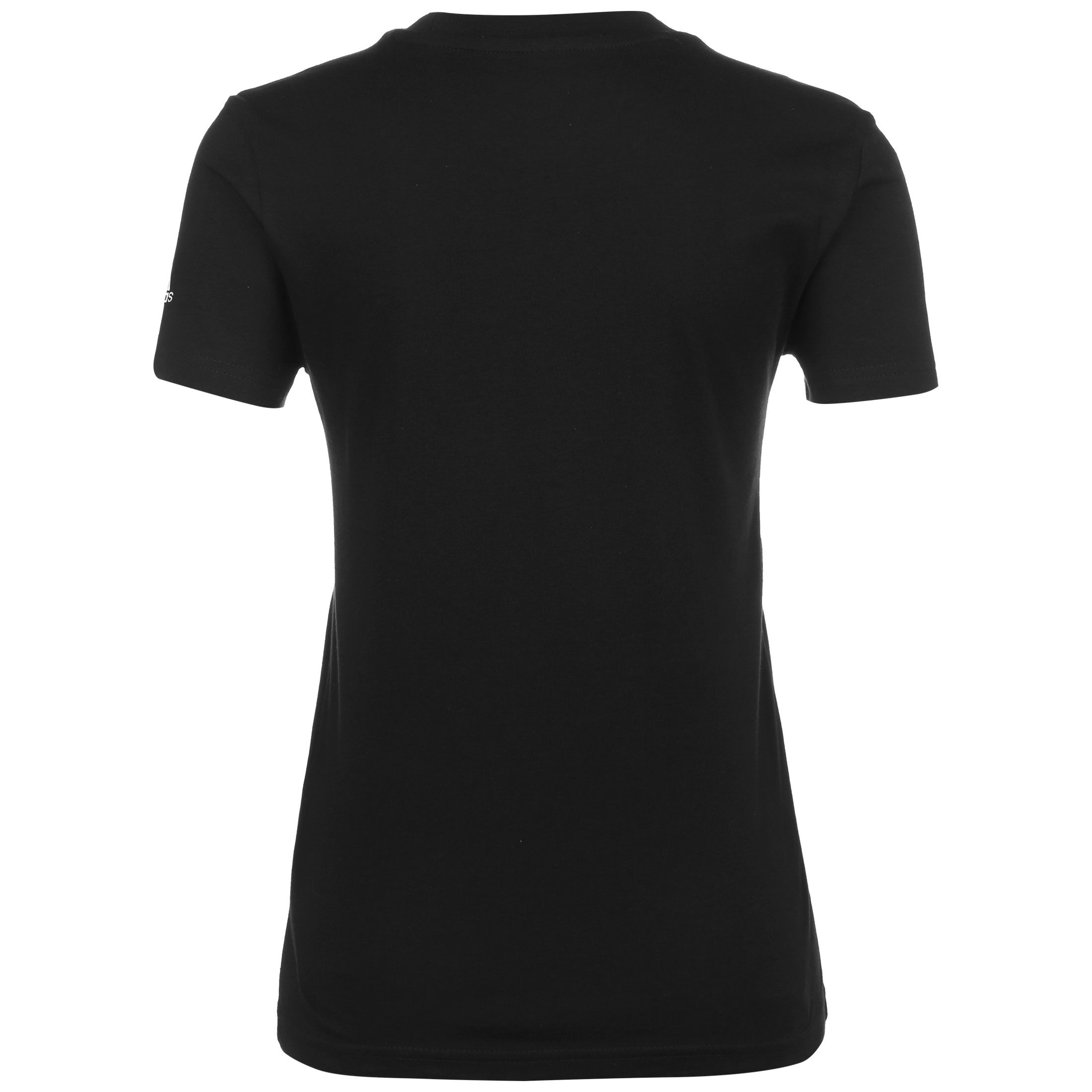 Adidas Damen Linear T-Shirt Freizeitshirt schwarz-weiß