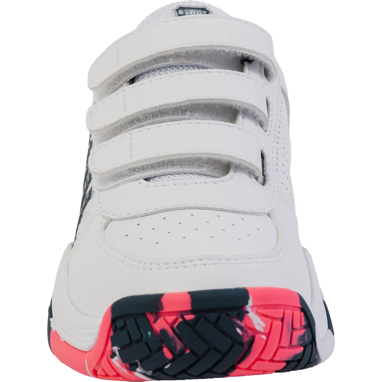 K- Swiss Kinder Court Express 2 Tennisschuh Sandplatzschuh weiß, blau, pink 35