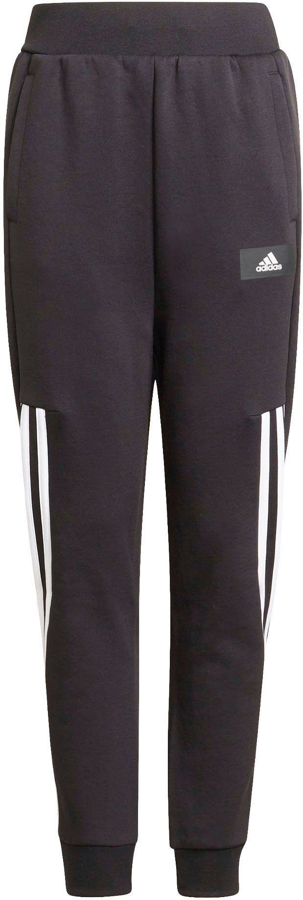 Adidas Jungen Future Icons 3-Streifen Tapered Jogginghose Trainingshose schwarz-weiß 176