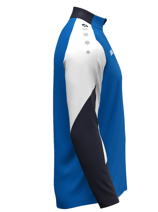 Jako Herren Dynamic Ziptop Langarmshirt blau weiß