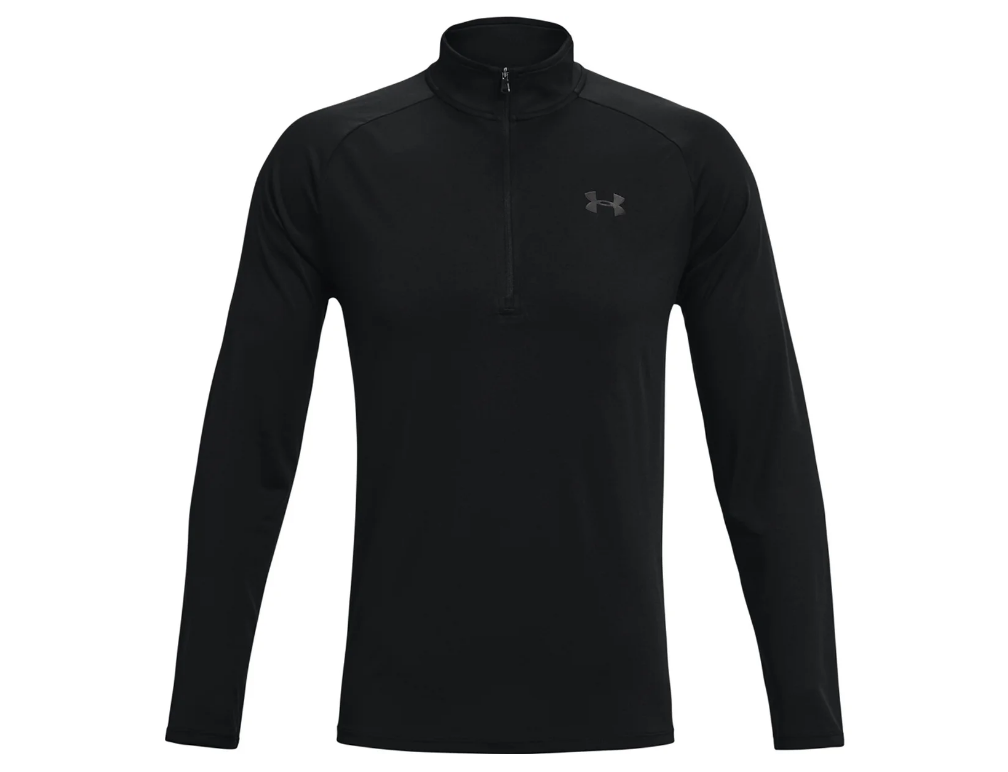 Under Armour Herren Tech 2.0 Zipper Trainingshirt Langarmshirt schwarz S