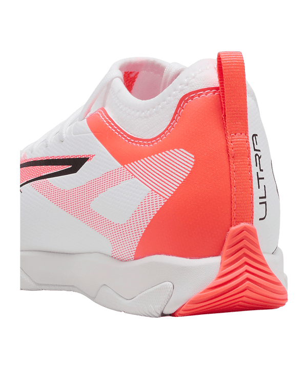 Puma Kinder Ultra 5 Match IT Fußballschuh Fußballhallenschuh weiß, orange, schwarz 38,5