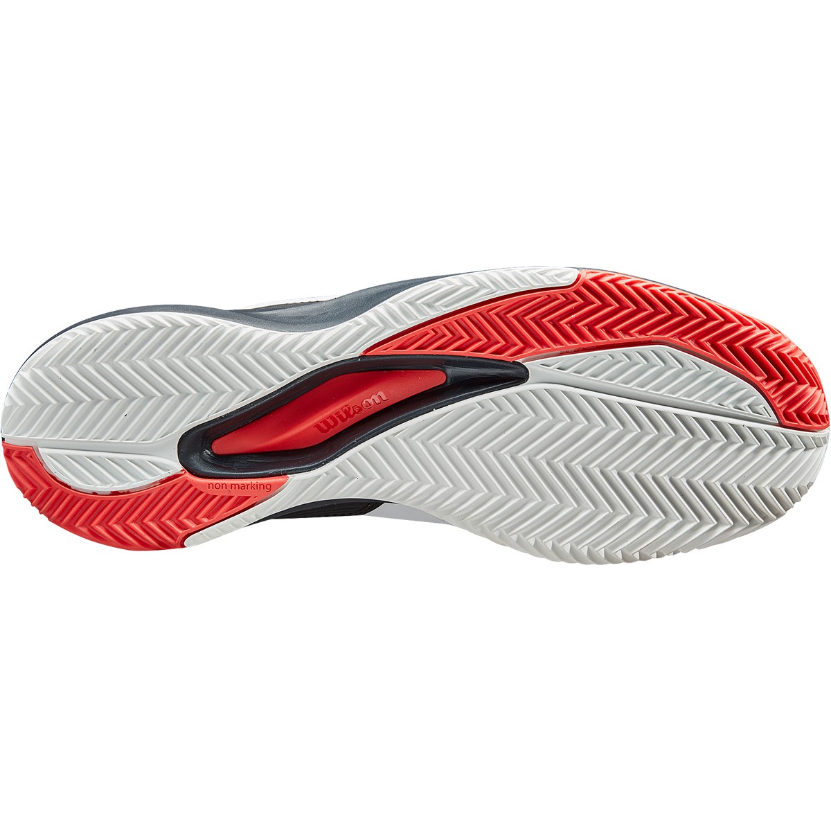 Wilson Herren Rush Pro Ace Clay Tennisschuh Sandplatzschuh weiß-schwarz-rot 48