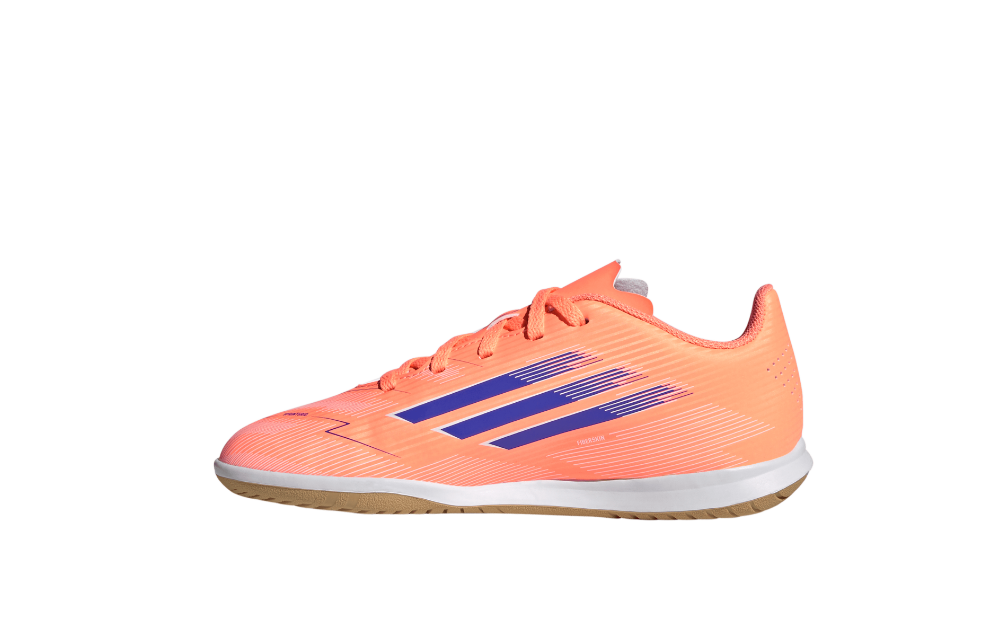 Adidas Kinder F50 Club Fußballschuh Hallenfußballschuh neonorange blau 38 2/3