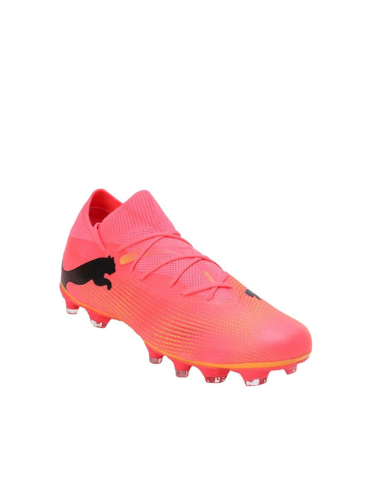 Puma Herren Future Match 7 FG/AG Fußballschuh pink-schwarz